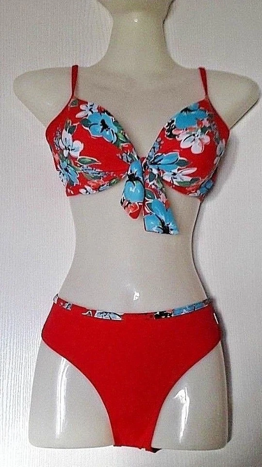 TRIUMPH MISS JODIE TWP MAILLOT DE BAIN 2 PIÈCES FR42B-EU40B-UK36B ROUGE IMPRIME - Photo 1/4