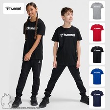 Hummel Sport Shirt Bio Baumwolle Kinder Logo Print