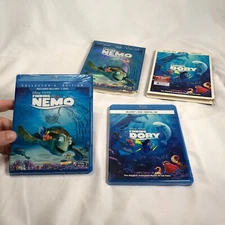 Disney's Finding Nemo (Blu-ray, DVD) and Finding Dory (Blu-ray, DVD) Lot NEW!