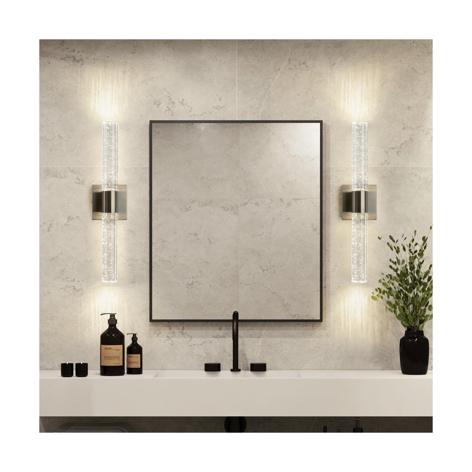 Modern Bathroom Sconces Wall Lighting Crystal Wall Sconces Dimmable Vanity Li... | eBay