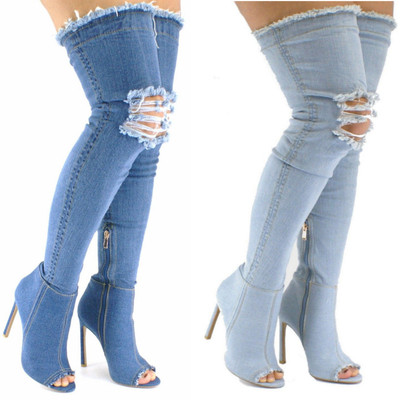 jean heel boots