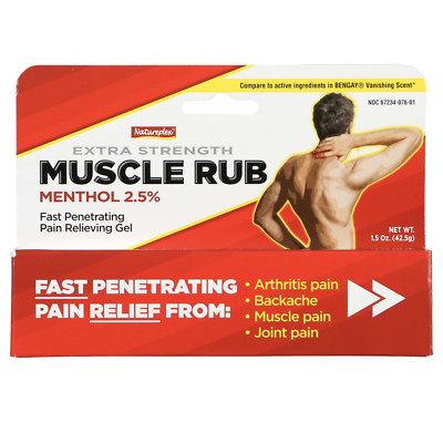 Natureplex Extra Strength Muscle Rub ArthritisPain Relief Gel USA Made EXP 2028