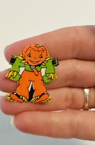 Vintage Halloween Lot 11 Cat Moon on Fence Scarecrow Jack Dennison GUmmed Seals - Picture 5 of 5