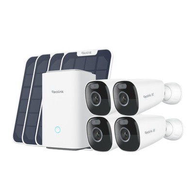 Reolink Argus Eco Ultra Set Home Hub Überwachungskamera Aussen Akku Solarpanel