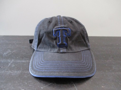 Texas Rangers Hat Cap Strap Back Black 
