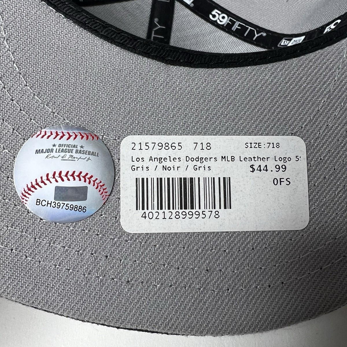 NEW ERA 59FIFTY MLB Leather Logo ドジャース New Era LA Dodgers Gray 2 Tone MLB Leather Logo 59FIFTY