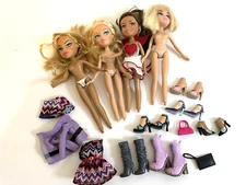 Bratz MGA 2001 Cloe & Jade w/ TWO Cases and Accessories-6 Dolls SEE ALL PICTURES