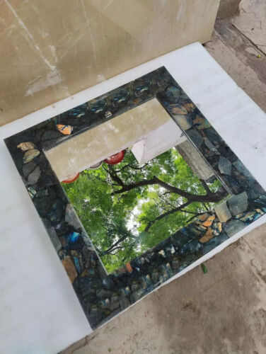 Labradorite Crystal Mirror, Crystal Mirror,Luxury Mirror Bathroom Wall Decor Art - Picture 2 of 4