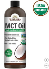 Windmill USDA Organic MCT Oil, USDA Certified Organic, 32 Ounces - FREE SHIPPING