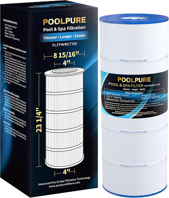 150 Sq.Ft Pool Filter Cartridge Replacement for PWWCT150, Unicel & More