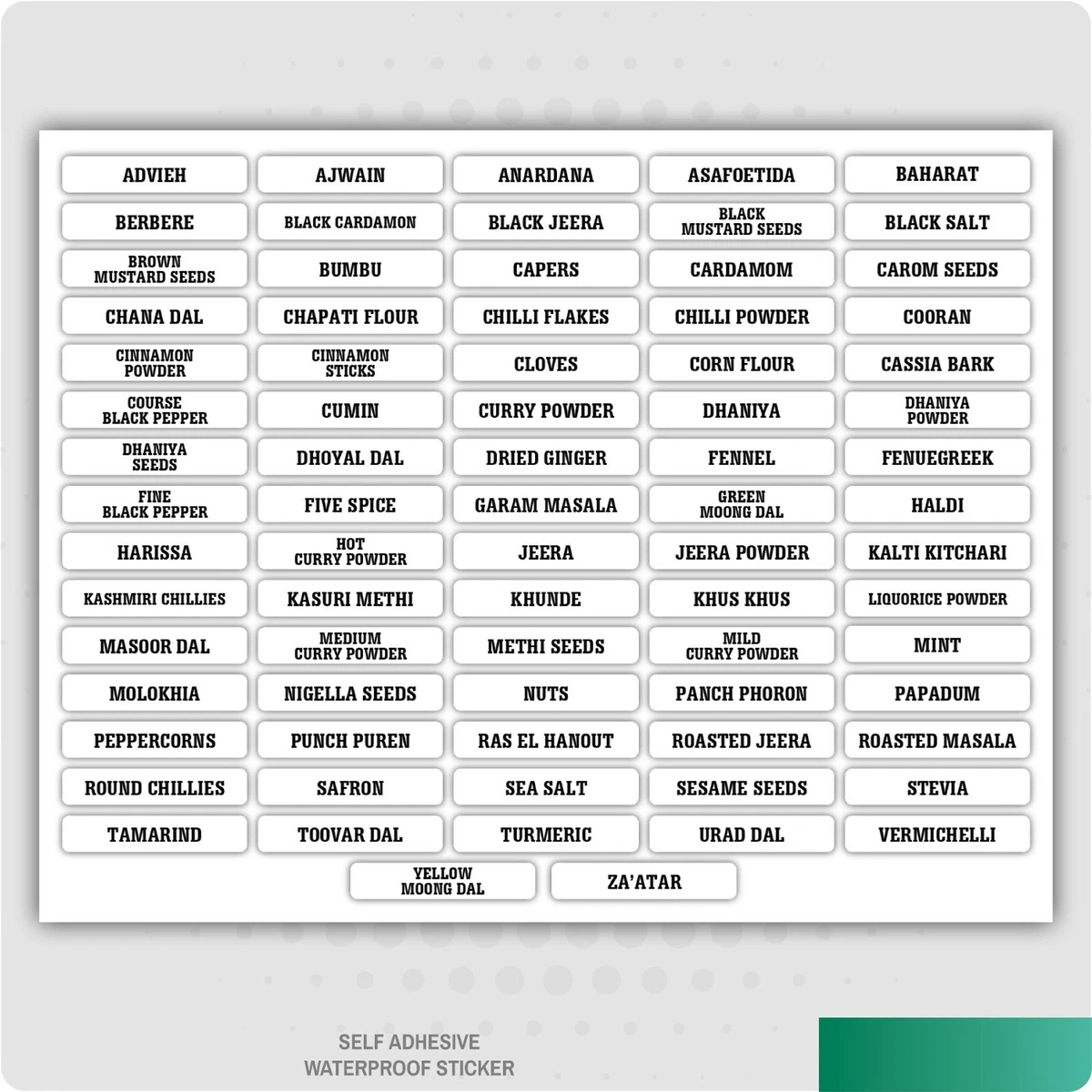 Spice 2025 rack stickers