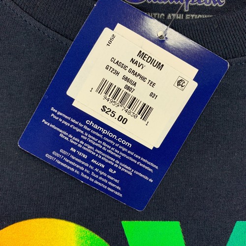 Champion Mens Rainbow Love Pride Graphic Short Sleeve T-Shirt Navy Blue M - Bild 2 von 4