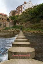PHOTO  STEPPING STONES AT STAITHES A MORE EXCITING WAY TO CROSS STAITHES BECK TH