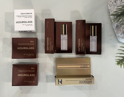 5 Piece HOURGLASS Vanish Airbrush Primer/Setting Powder/Eye Balm/Mascara Travel