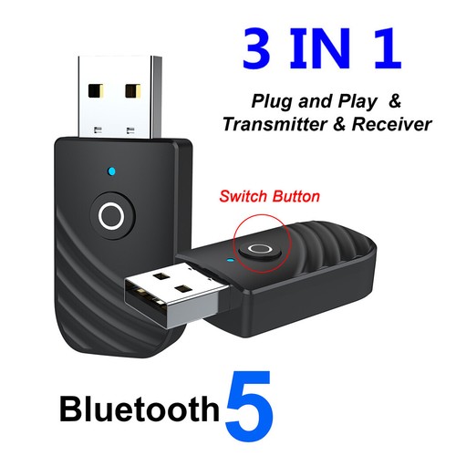 3 en 1 USB Bluetooth 5.0 Audio Transmetteur Récepteur Adaptateur pour TV PC - Photo 6/12