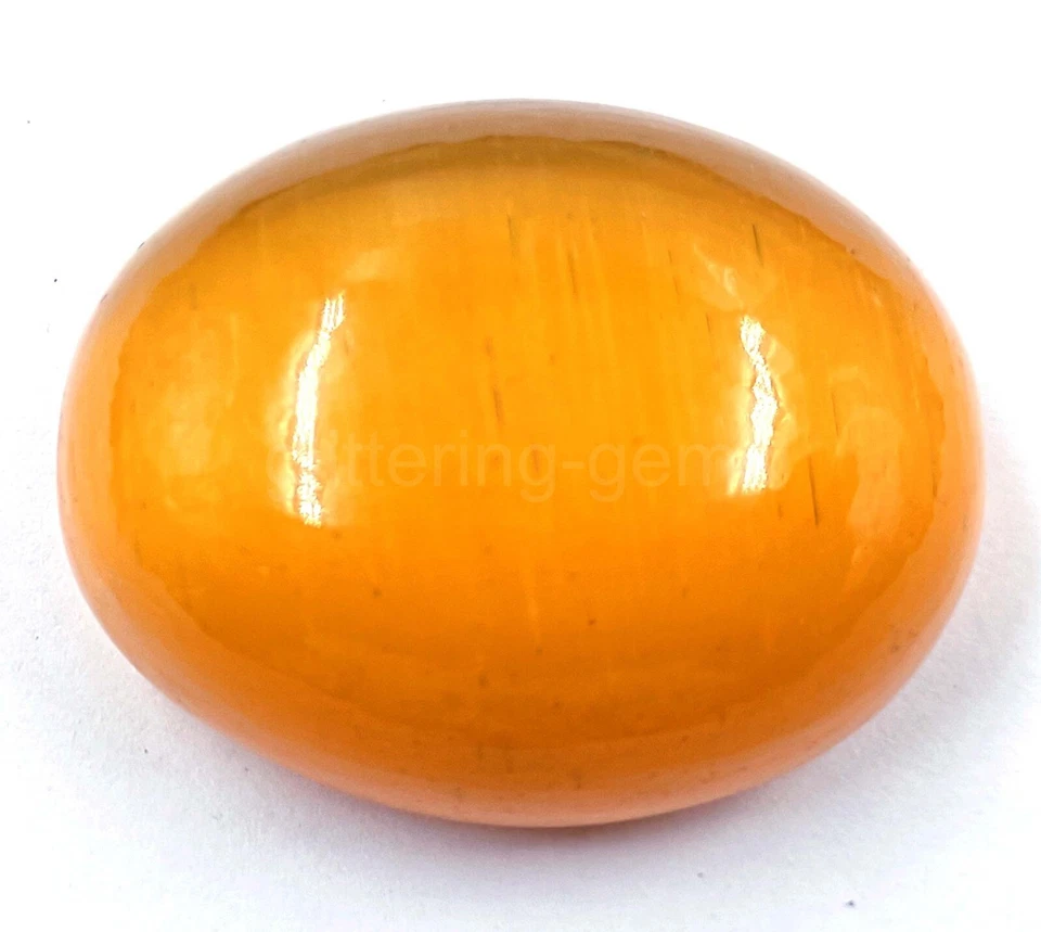 Piedra preciosa suelta amarilla ojo de gato natural forma ovalada de 232,00 quilates certificada IGL 5AIV Foto 2 de 4