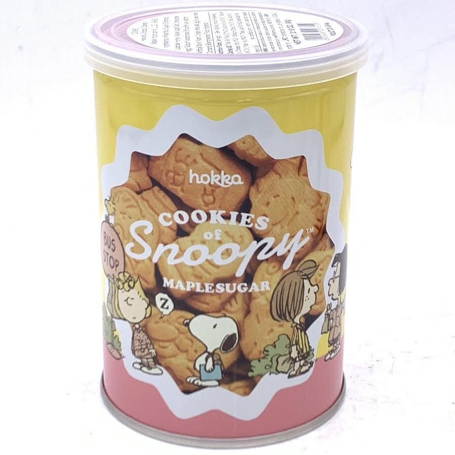 Hokka Hokuriku Snoopy Cookies Maple Round Can 3.16oz/90g北陸製果