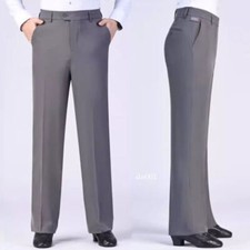 Men Ballroom Latin Dance Pants Straight Fit Modern Smooth Practice Trousers Long