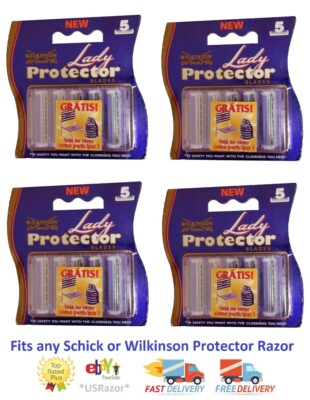 20 Wilkinson Lady Protector Razor Blades fit Schick Prot Shaver Refill Cartridge