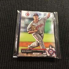 (10) 2017 BOWMAN DRAFT #BD-182 NICK RAQUET PROSPECT LOT  WASHINGTON NATIONALS