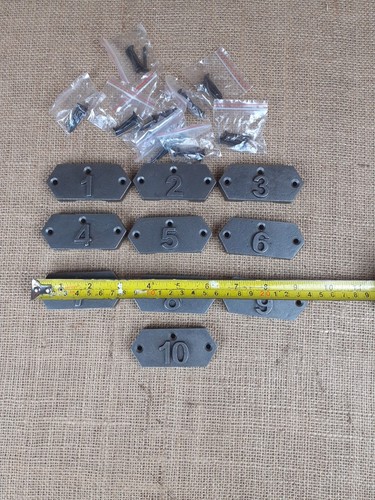 10er Set dekorative Zahlen aus Gusseisen - Bild 15 von 15