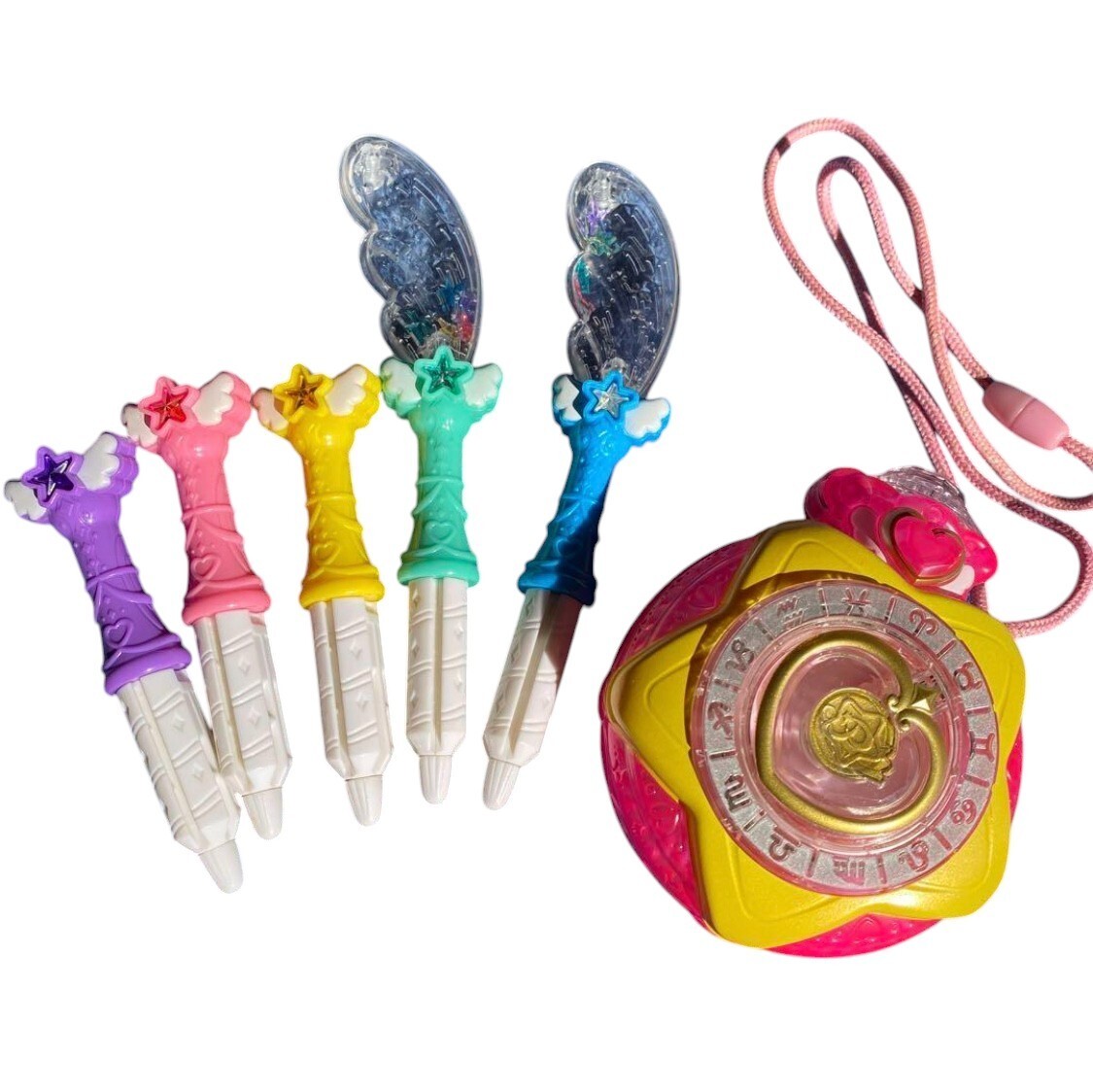 Glitter Force Star twinkle Precure Pretty Cute Color Pendant 5 Pen Set Japan