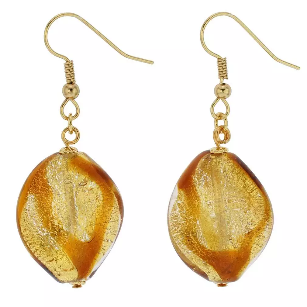Glass spiral deals earrings