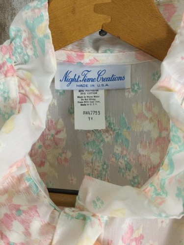 Vintage Night Time Creations Kleid Morgenmantel Damen Größe L/XL Made in USA 46" Brustumfang Gramm - Bild 4 von 8