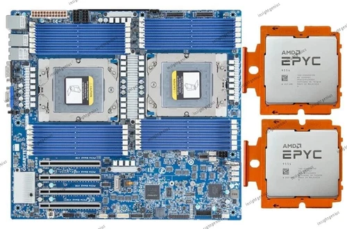 Gigabyte MZ73-LM0（Rev. 2.0) SP5 + 2x AMD EPYC 9554 64 Core PCIe5.0 400W CPU