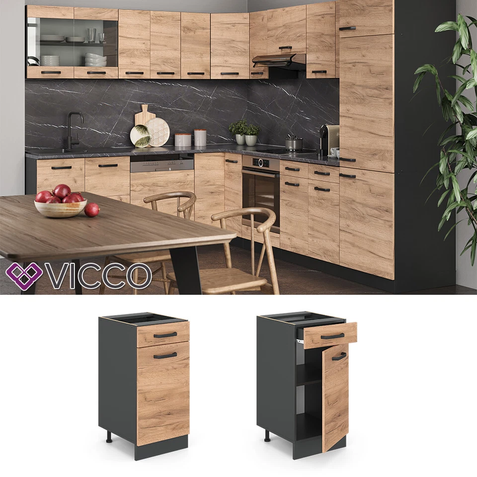 Küchenschrank Hängeschrank Unterschrank Herdschrank Küchenzeile R-Line Vicco