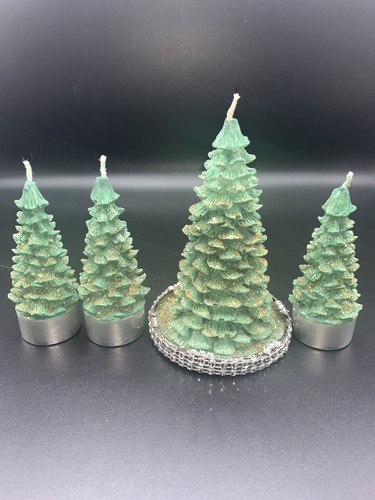 Set of 4 - Green Christmas Holiday Candle Gift Set made with Soy Wax! Decoration