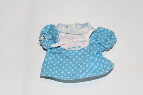 1984 Cabbage Patch Kids Playmate Blue & White Polka Dot Dress Vintage CPK - Picture 2 of 4