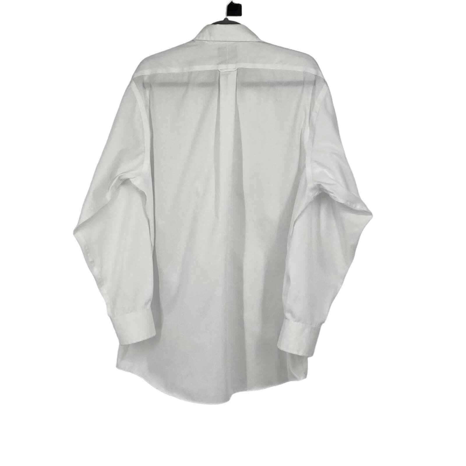 Men’s Eagle Shirtmakers Size L (16 32/34) White Cotton Button Down Dress Shirt eBay