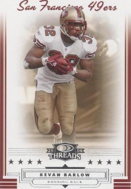 2006 Donruss Threads Kevan Barlow #80 - 1 of 2