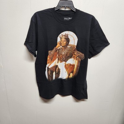 Headgear Classics Shirt Mens Large Black Royal King Throne Graphic Short Sleeve