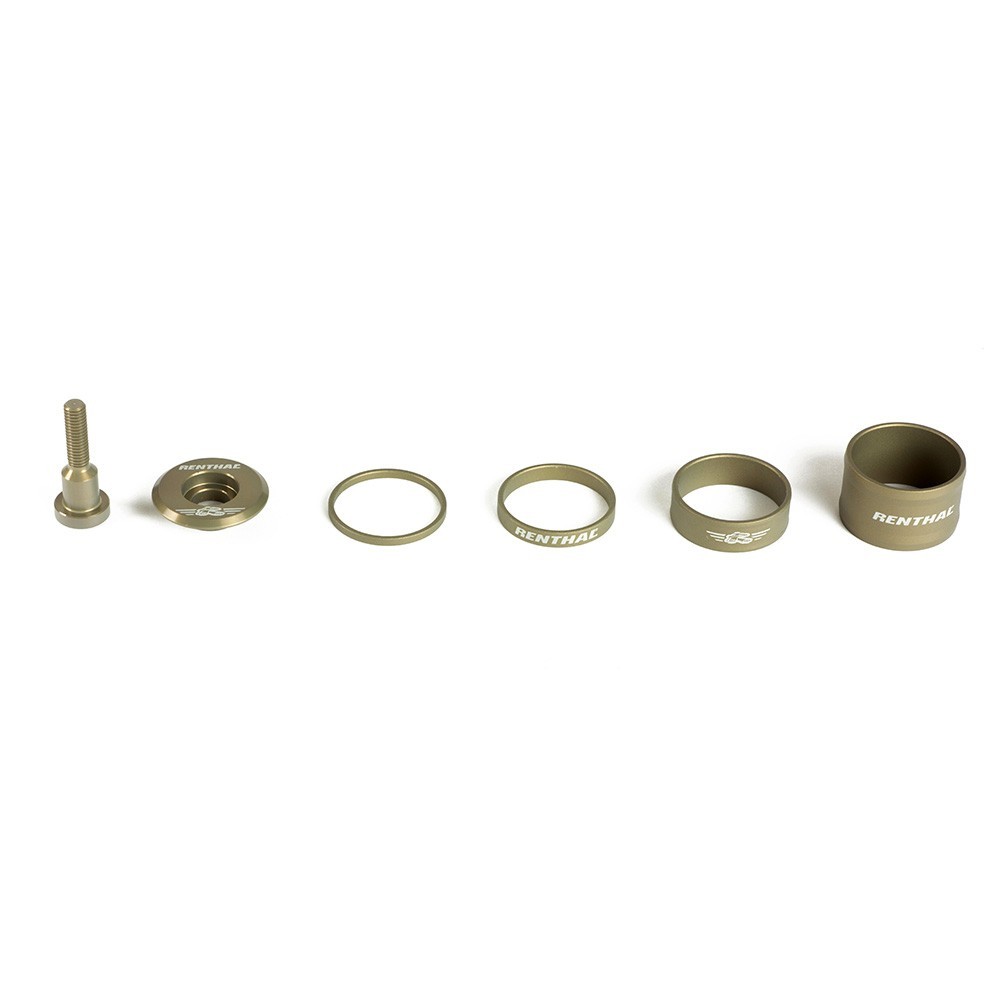 Renthal Vorbau Top Cap Alu Bolt - Steuersatz Spacer Kit - 251020mm - Gold 8690₽