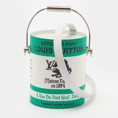 Louis Vuitton LV Paint Can Green Monogram Canvas Bucket Bag