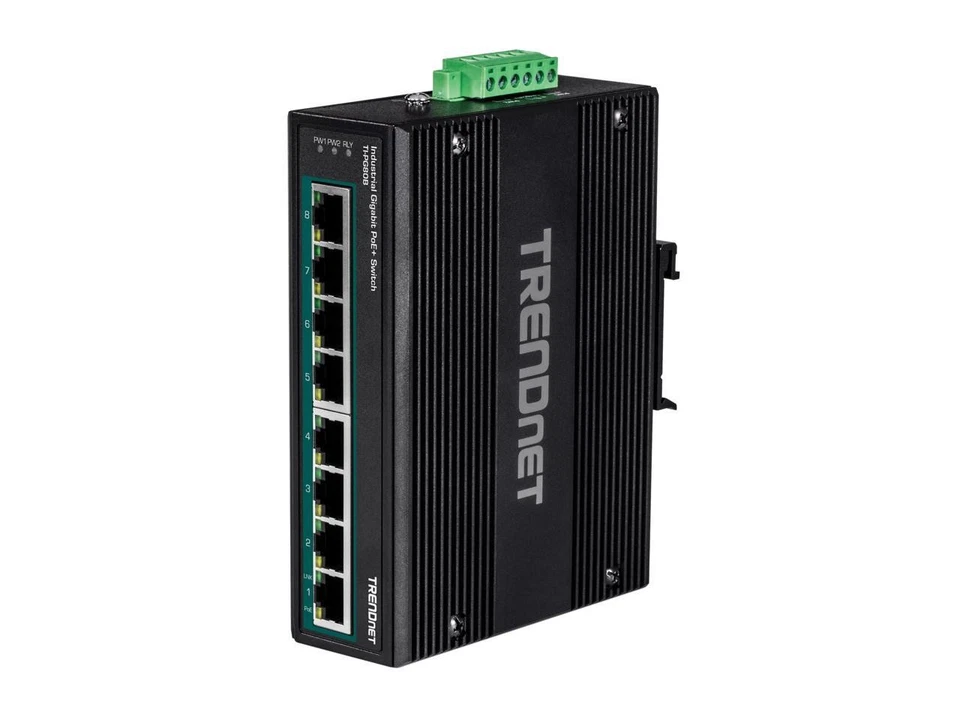 TRENDnet 8-Port Hardened Industrial Unmanaged Gigabit 10/100/1000Mbps DIN-Rail S - Image 3 of 3