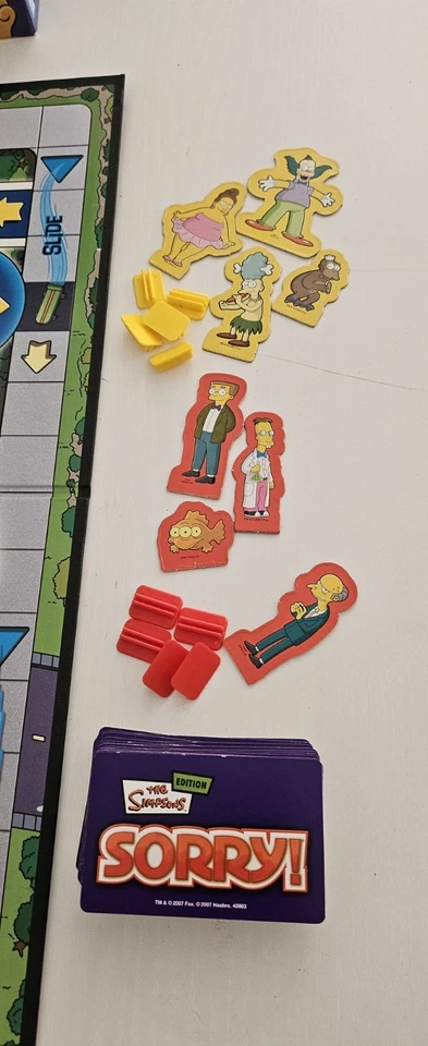 The Simpsons Sorry! Board Game by Parker Brothers - 2007 Edition - COMPLETE! - Image 3 of 4