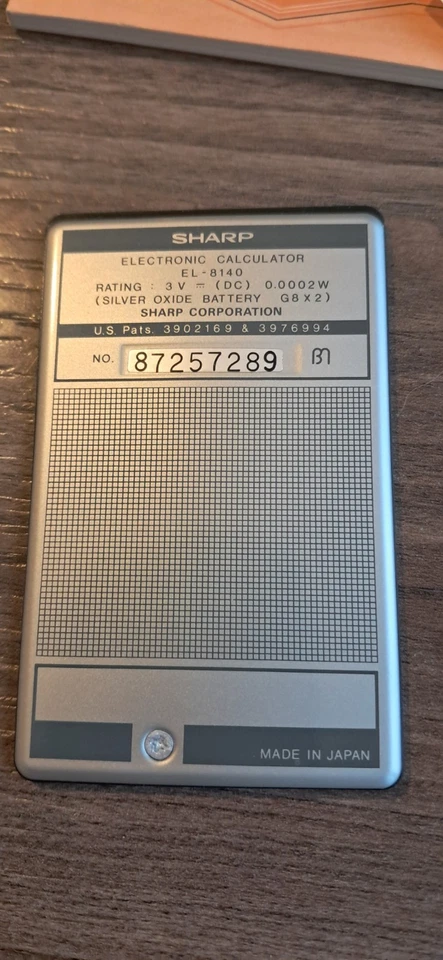 ancienne calculatrice sharp elsimate EL-8140  neuve 1979 - Photo 4/4