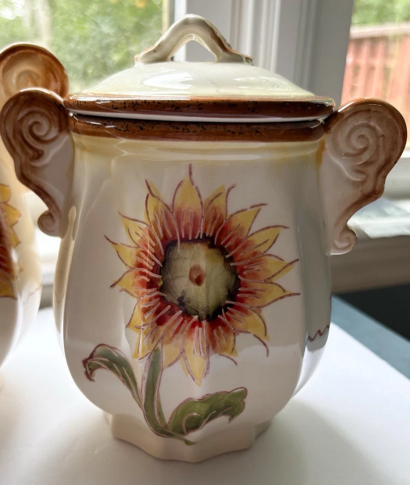 Lorren Home Trends Colección Girasol 3 Piezas Bote 7" 8" 9" Foto 4 de 4