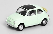 Norev 1965 Fiat 500F Light Green 1:43 Scale 4 Inch Diecast Model in Box
