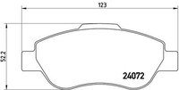 Bremsbelagsatz Scheibenbremse Prime Brembo P 23 097 FüR Fiat Panda Classic 4X4
