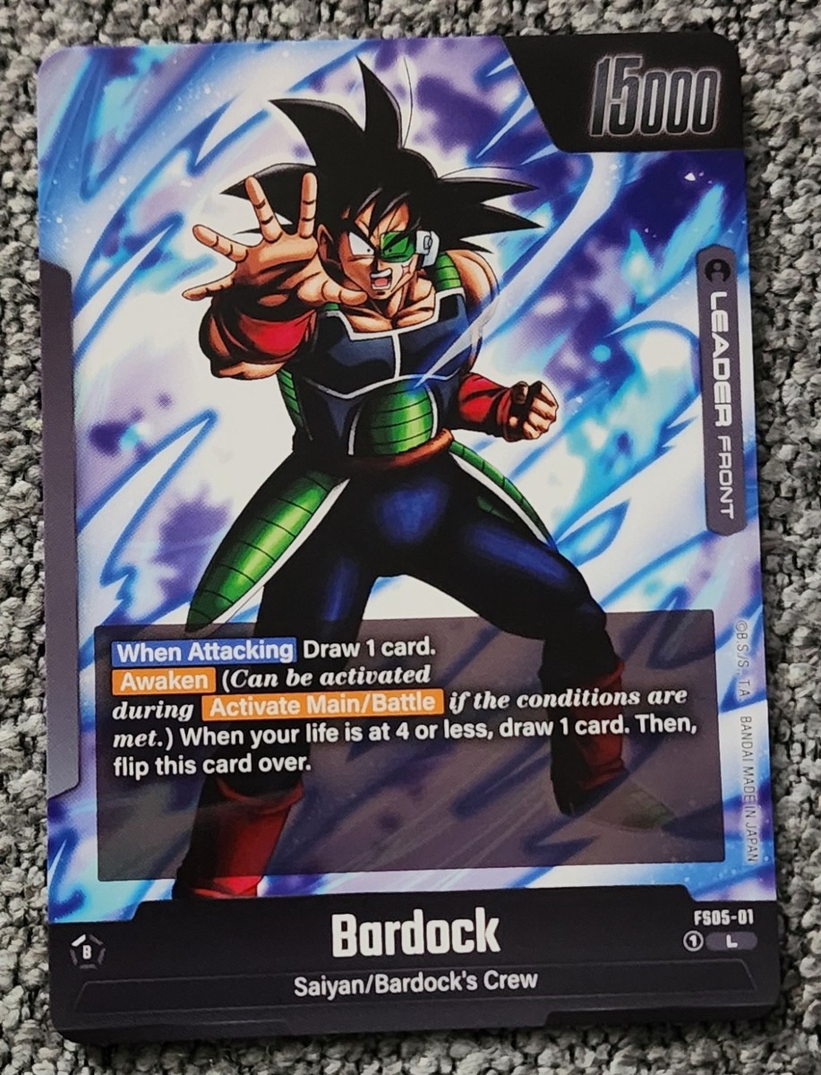 Dragon Ball Fusion World Bardock FS05-01 Leader Foil NM Free