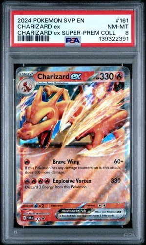 2024 POKEMON SVP EN-SV BLACK STAR PROMO #161 CHARIZARD EX PSA 8