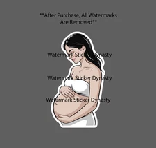 Pregnant Woman Sticker Waterproof Decal Mom Baby Mother Life Love Gift NEW