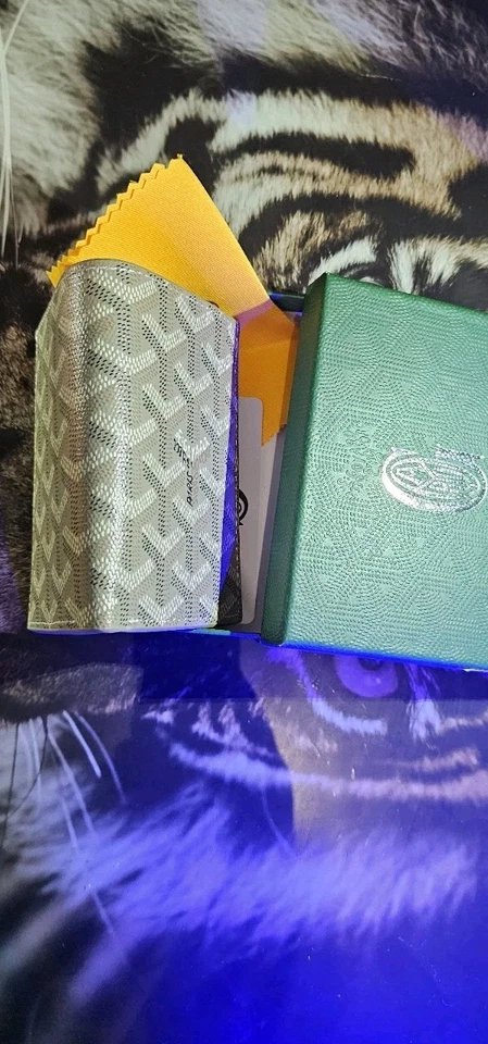Goyard Portefeuille homme cuir monogramme beige/gris, cartes crédit - Photo 4/4