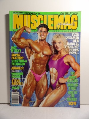 MuscleMag International Magazine July 1991 #109 Bodybuilding Arnold Reeves Ray