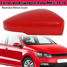1* Rot Glänzend Rechts Spiegelkappe Abdeckung Für VW POLO MK5 6R 2009 2010-2017