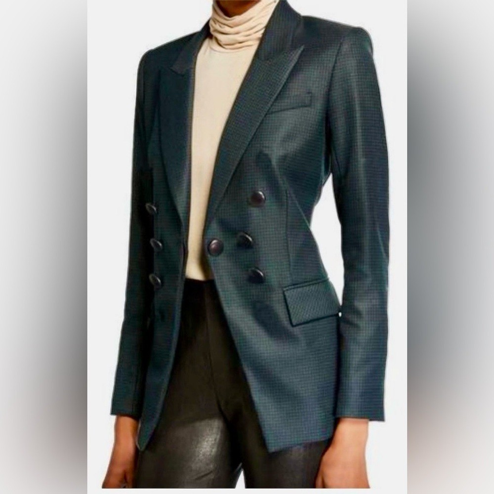 Veronica Beard Leon Houndstooth Double Breasted B… - image 1